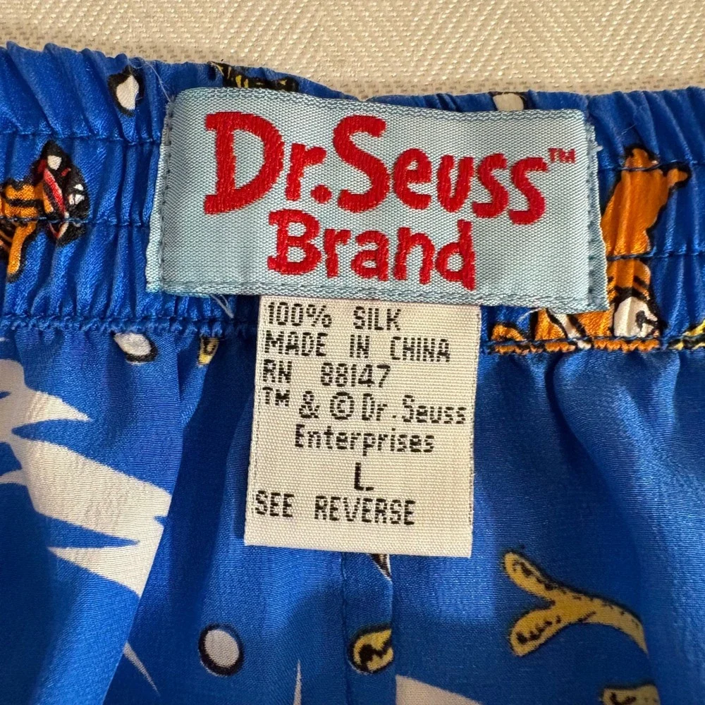 Dr Seuss Brand Grinch Reindeer‎ Christmas Pajama Sleep Shorts Boxers Mens L Silk